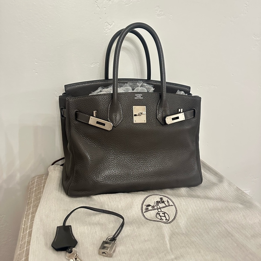 Hermes Verso Birkin 30 Clemence Leather with Palladium hardware
